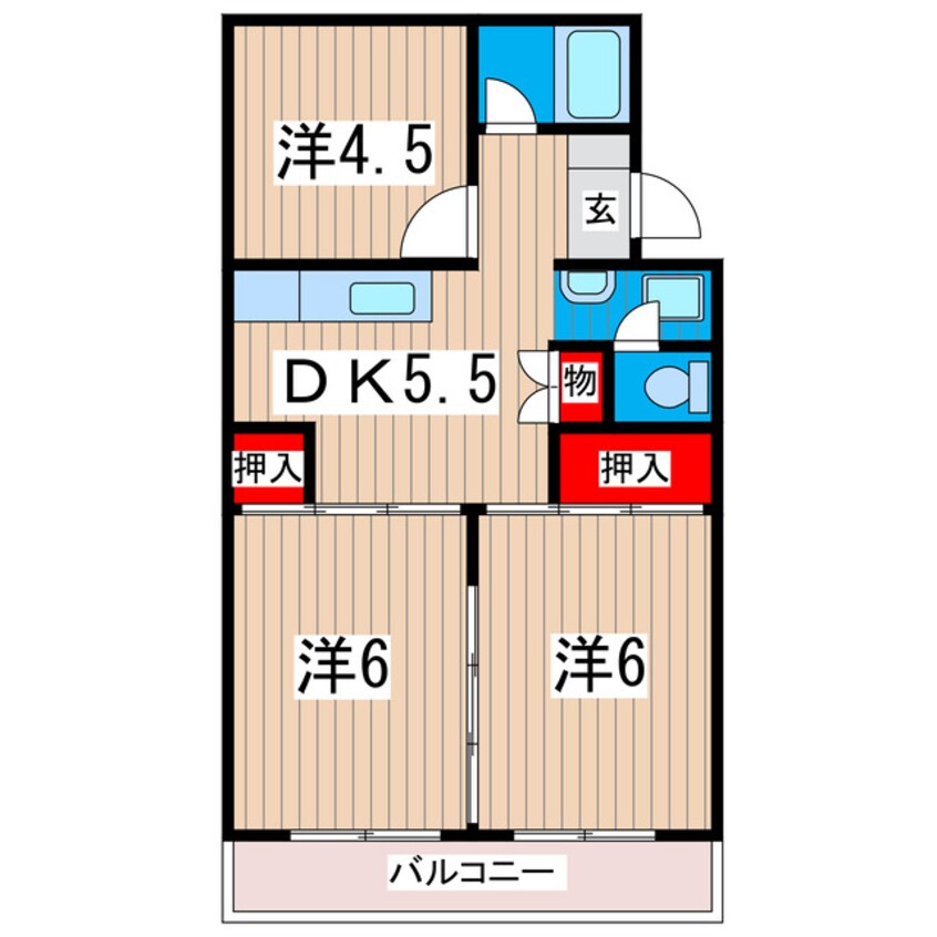 間取図 ハイツことぶき