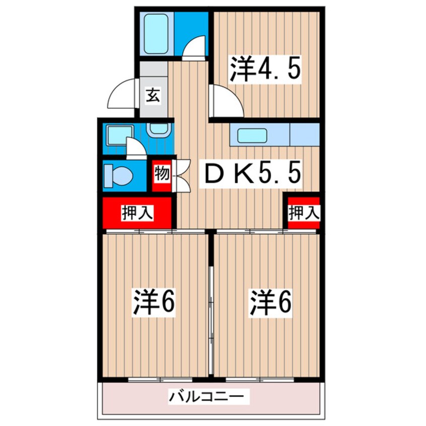 間取図 ハイツことぶき