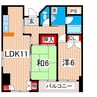 リバ・オール 2LDKの間取り