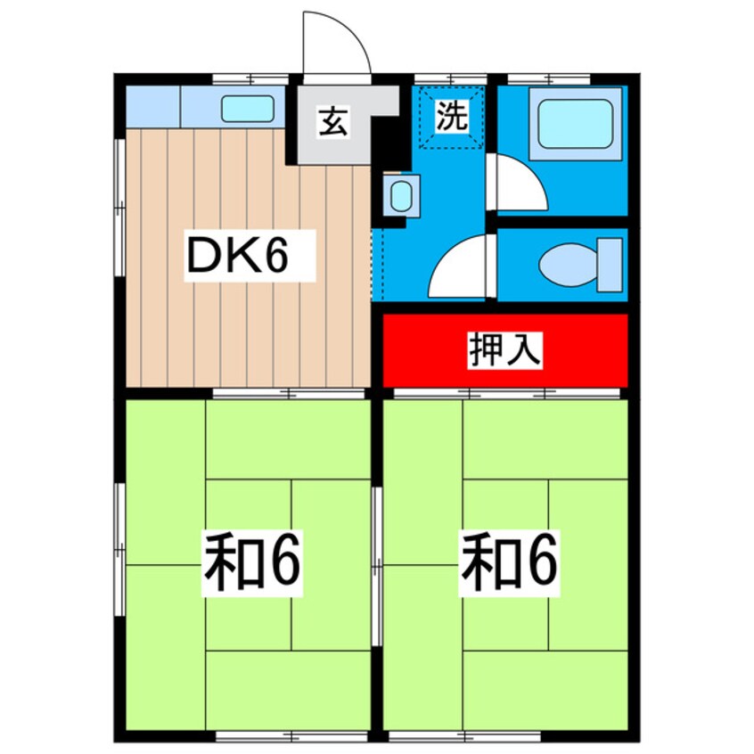 間取図 コーポＫ＆Ｋ Ｂ