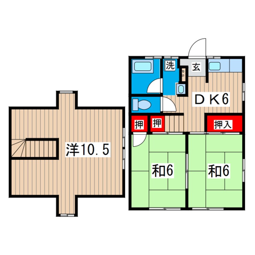 間取図 コーポＫ＆Ｋ Ｂ