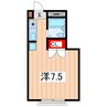 皆川タウンハウス　パート2 1Rの間取り