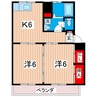 根本ハイツ 2Kの間取り