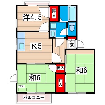 間取図 タジリシーサイドヴィラＢ棟