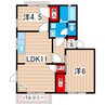 タジリシーサイドヴィラＢ棟 2LDKの間取り