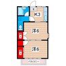 大松屋コーポ 2Kの間取り