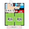 シャルムハイツ 2DKの間取り