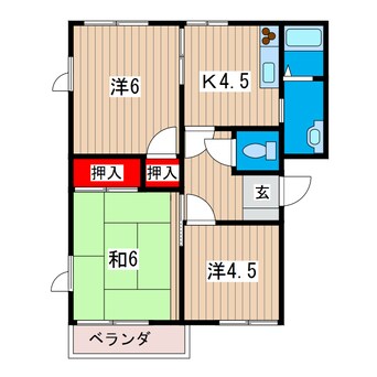 間取図 タジリシーサイドヴィラＣ棟