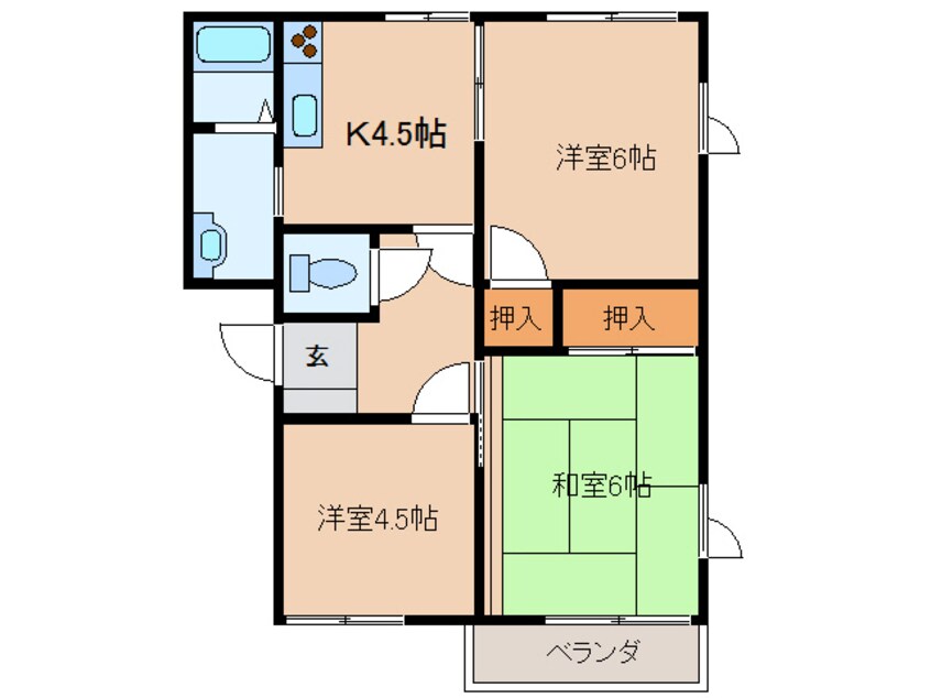 間取図 タジリシーサイドヴィラＣ棟