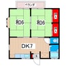 メープルハウス 2DKの間取り