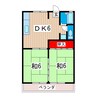 大進ハイツ 2DKの間取り