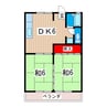 大進ハイツ 2DKの間取り