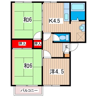 間取図 ドミール多賀