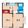 高橋アパート 2Kの間取り