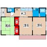 田尻町4丁目坂本一戸建 3Kの間取り