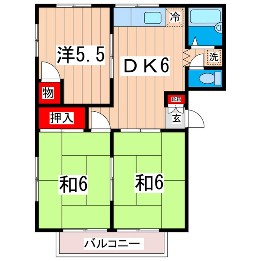 間取図 コーポ桜Ｂ