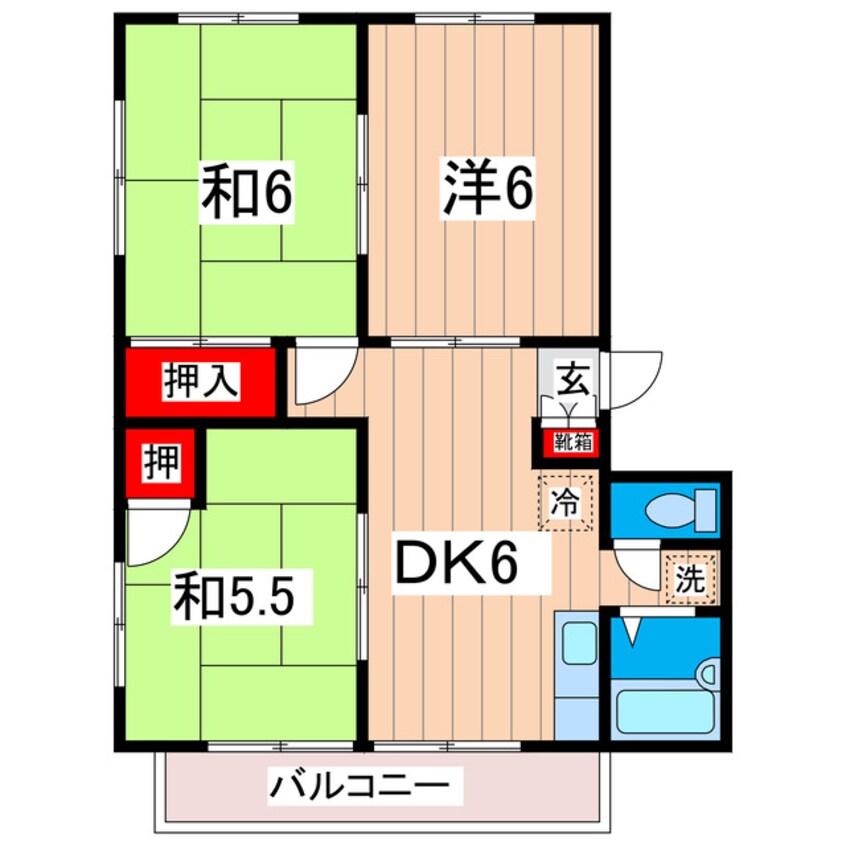 間取図 コーポ桜Ｃ