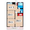 末広マンション 3Kの間取り