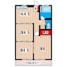 末広マンション 3Kの間取り