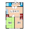 スカイハイツ 2LDKの間取り