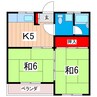 鈴の宮ﾏﾝｼｮﾝ 2Kの間取り