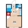 アリス１ 1Kの間取り