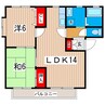 フレグランスクレールＣ棟 2LDKの間取り