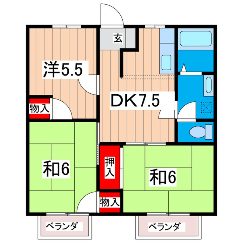 間取図 第４クレールひだか