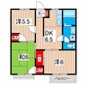 第４クレールひだか 3DKの間取り