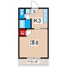 天神荘 1Kの間取り
