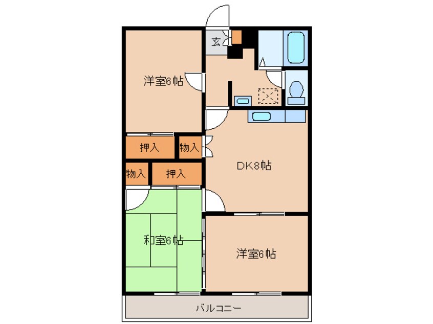 間取図 エスポアール多賀