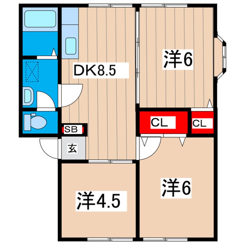 間取図 石屋ハイツＦ