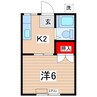 内山ハイツ 1Kの間取り