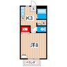 サンビレッジ本宮Ｂ棟 1Kの間取り