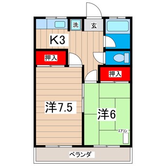 間取図 池の川マンション