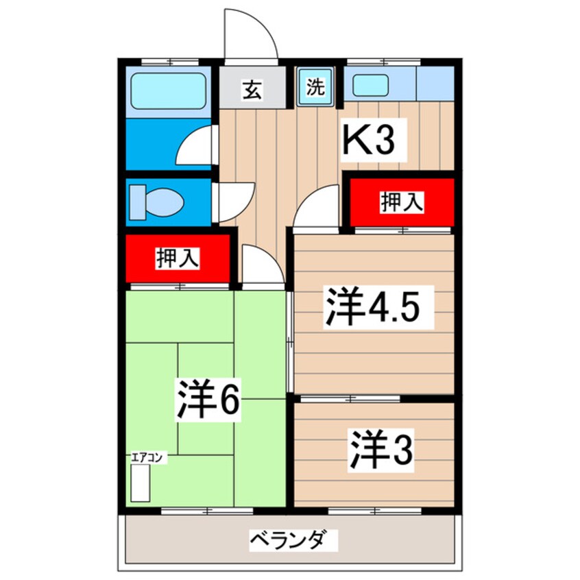 間取図 池の川マンション