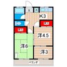 池の川マンション 3Kの間取り