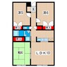 リバーライン鮎川 3LDKの間取り