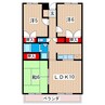 リバーライン鮎川 3LDKの間取り
