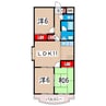 メゾンパークサイド 3LDKの間取り