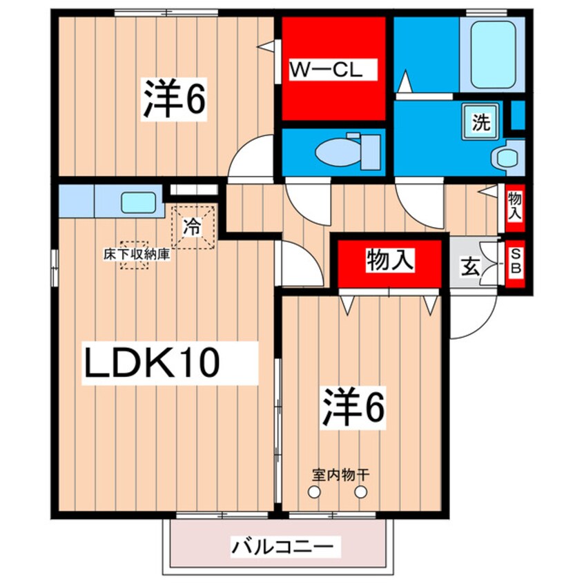 間取図 ベル・エクレールA