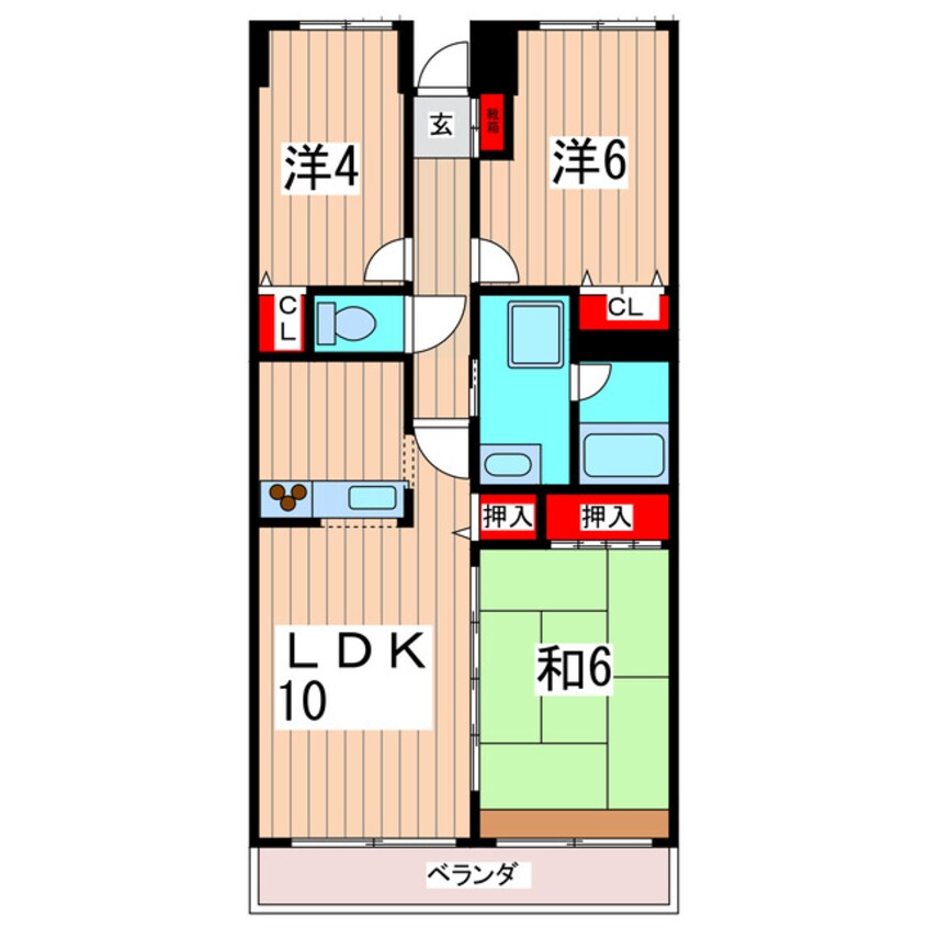 間取図 ソレイユ立花