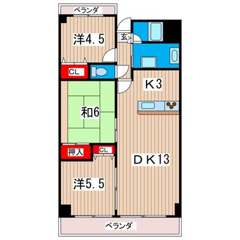 間取図 ソレイユ立花