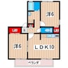 ハイカムールジュン 2LDKの間取り