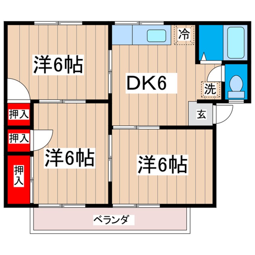 間取図 オオタカハイツB