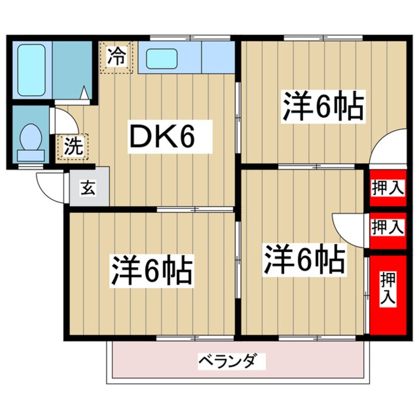 間取図 オオタカハイツB