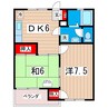 プリエール 2DKの間取り