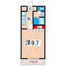 コーポ・ブルースカイ 1Kの間取り
