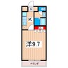 コーポ・ブルースカイ 1Kの間取り