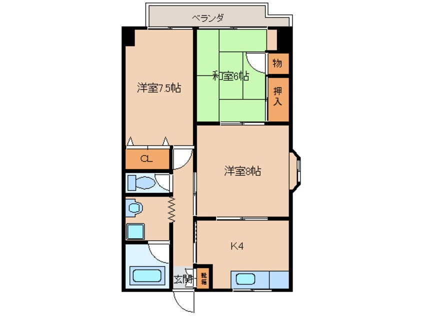 間取図 アプリコット多賀